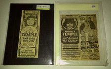 1936-1938 SHIRLEY TEMPLE Movie Print Ad / Note Card FN 6.0 lOT of 10