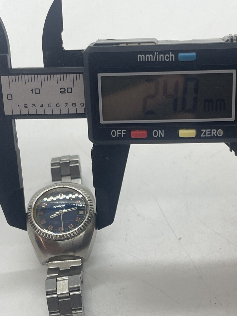 Lorenz Edox Watch 21 Jewel Incabloc Automatic Blue Face Date All Stainless Steel Lorenz Edox Watch 21 Jewel Incabloc Automatic Blue Face Date  main image 3