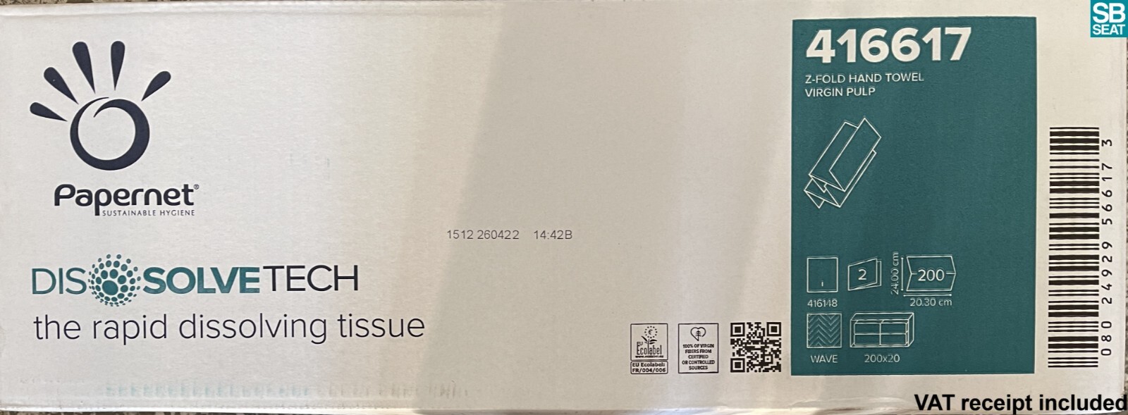 (20-Pack) Papernet 416617 Special Hand Towels Z-fold White 2-Ply (VAT Invoice)