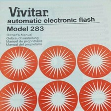 Vivitar 283 Auto Electronic Flash Guide Instruction Manual Vintage