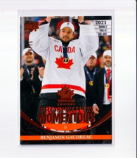 BENJAMIN GAUDREAU  '23/24 Upper Deck TEAM CANADA ELECTRIC ORANGE card #'d /75