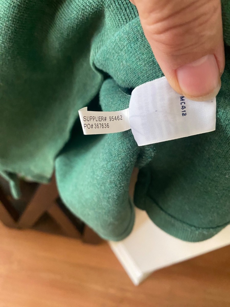 Polo Ralph Lauren Sweater Mens Extra Large Green Quarter Zip Knit