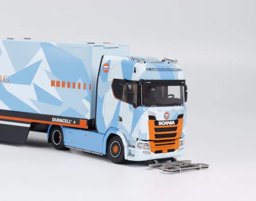 1:64 Scania S730 Blue Enclosed Double Deck Truck Model Diecast Metal Car - Picture 5 of 15
