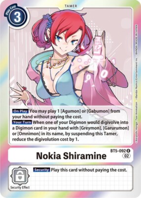 Nokia Shiramine Foil - BT5-092 NM - Digimon TCG1 | eBay
