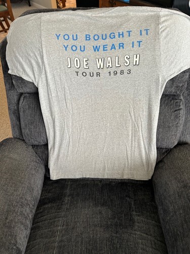 VINTAGE 1983 JOE WALSH You Bought It You Wear It Tour T-shirt LARGE EXC 2-sided - Picture 4 of 5