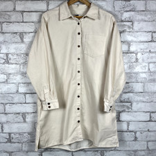 MADEWELL NWD $110 Cotton Corduroy Easy Mini Beige Shirtdress MEDIUM NM516