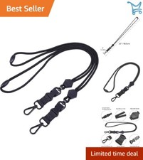 2 Pack of 23 Inch Heavy Duty Polyester Lanyards with Breakaway Buckle Keys Ba...