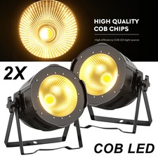 2pcs 100W COB LED Stage Par Can Light DMX512 Audience Blinder DJ Party Light