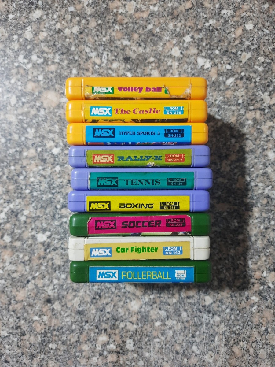 Vintage Lot of 9 MSX Games ( Rally-x - Super Volleyball- The