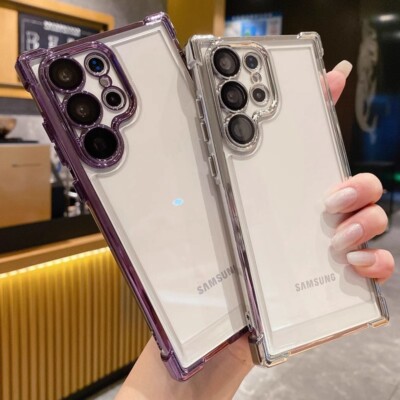 Handyhülle für Samsung S25 S24 Ultra S23 A55 A16 Stoßfeste Hybrid TPU SchutzCase