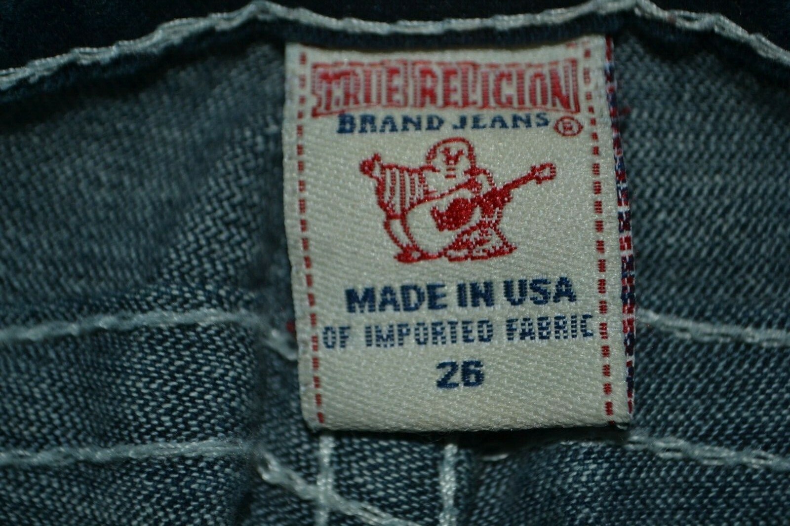 True Religion Women's Julie Slim Skinny Blue Denim Jeans Sz 26x33 thumbnail 9