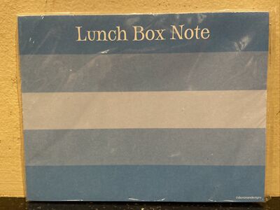 Lunch Box Notes 50 Sheet Notepad New In Package Blue