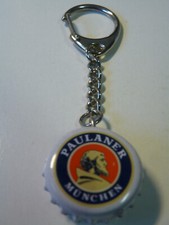 Schlüsselanhänger 2 Kronkorken-Paulaner I- Panzerkette Spezialöse