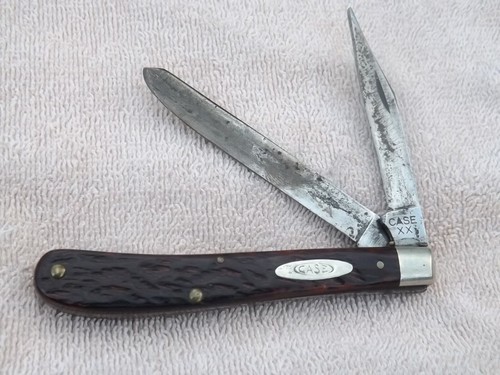 1940-1969 STRAIGHT XX ERA CASE XX 62048 SLIM TRAPPER KNIFE RODGERS BONE HANDLE - Picture 3 of 12