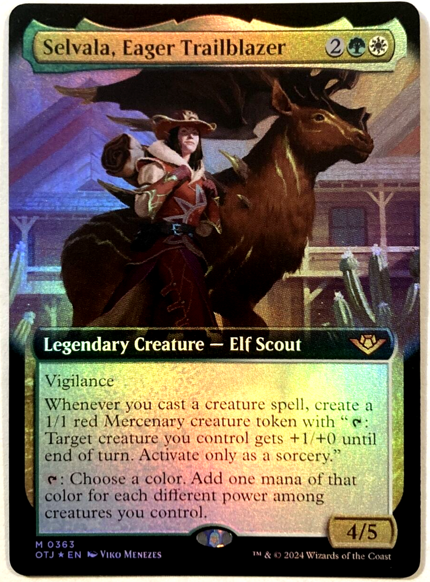 MTG クラウド ルールー セット MTG Selvala, Eager Trailblazer EXTENDED FOIL Outlaws of Thunder