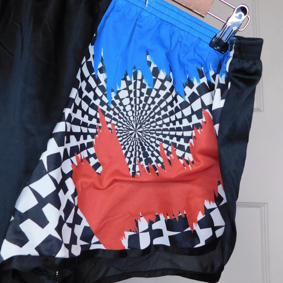 Pantalones Cortos Verdaderos De Colección Años 80 Para Hombres Talla XL Bloque de Color Gimnasio Correr Forrados EE. UU. Vaporwave Foto 3 de 4