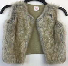 Wonder Nation Girls XS 4/5 Faux Fur Open Front Vest