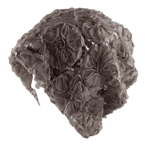 Floral Flower Sequin Stitched Slouchy Mesh Beanie Packable Hat Womens Summer - Picture 24 of 36
