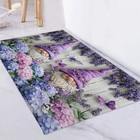 Sunflower Purple and Blue Floral Bath Mat for Bathroom Mat Bath Rug Doormat
