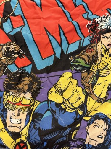Manta Edredón Doble Vintage Años 90 XMEN Marvel Comics Rara 62x80 - Imagen 2 de 5