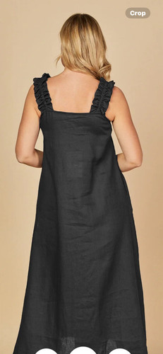 BNWT Adrift Claire Maxi Black Dress Size 3xl/20 100% Linen RRP:$199. #04 - Picture 3 of 9