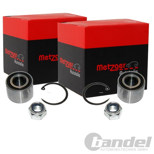 2X Metzger RADLAGER-SATZ Hinten Passend FÜR Renault 11 19 Clio Megane Super-image