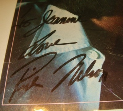 RICK NELSON - AUTOGRAPHED FRONT LP COVER  MUSIC -HAND SIGNED BY NELSON