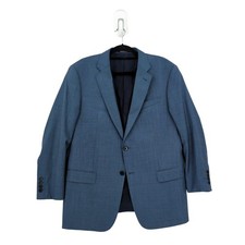 Emporio Armani Men EU 54 US 44 G Line Wool Blazer Suit Jacket Blue Classic FLAW