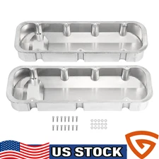 Aluminum Fabricated Valve Cover For Big Block Chevy BBC 396,454 w/Breather Kyplf