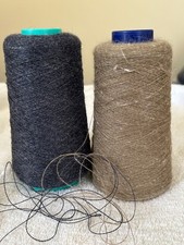 Lot 2 Spool Cone Peruvian Alpaca Wool Yarn Mi...
