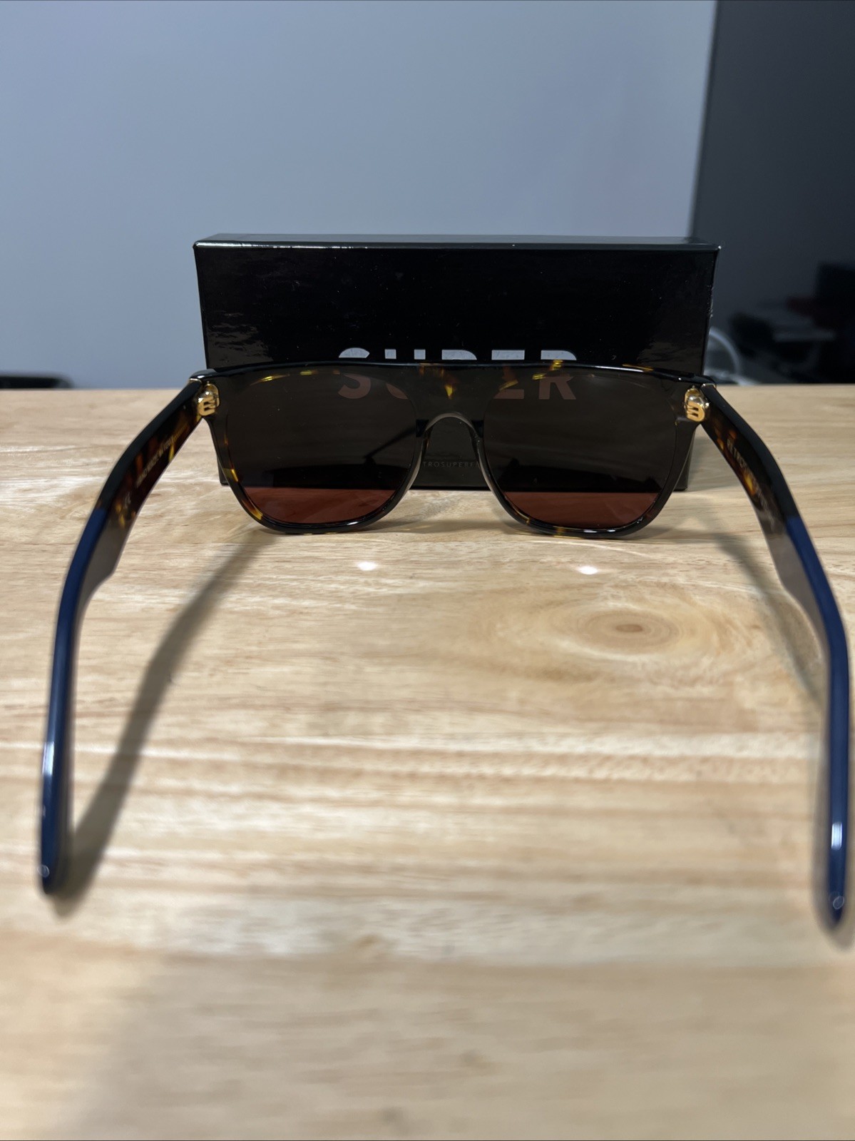 RETROSUPERFUTURE sunglasses Tortoise Shell And Bl… - image 3