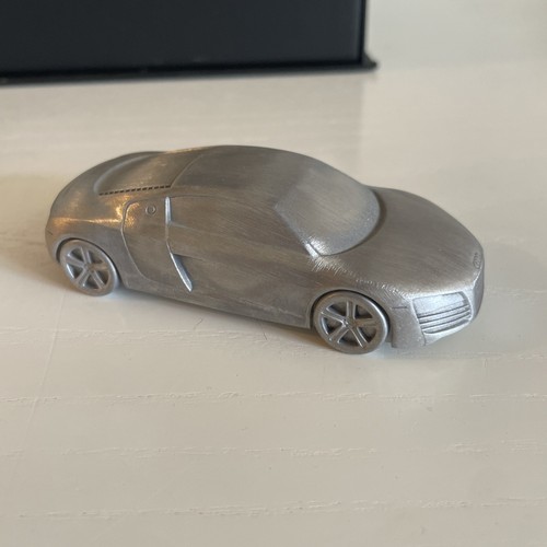 AUDI R8 MODELLO IN ALLUMINIO RICAVATO DAL PIENO NUOVO MODELLINO 1/43 TELAIO AUDI - Picture 5 of 10
