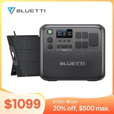 BLUETTI AC200L Solar Generator 2048Wh+200W Solar Panel Kit Emergency Outage