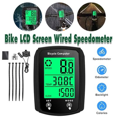 Fahrradcomputer Kabelgebunden LCD Fahrrad Tachometer Radfahren wasserdicht IPX6