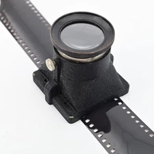 Vintage 35mm Film Magnifying Focusing Loupe 5x Viewer - Rare USSR/Soviet Style