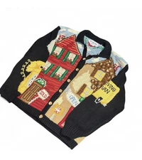 vintage 1993 The Eagles Eye cardigan sweater size M Realtor Realty Home 90s knit