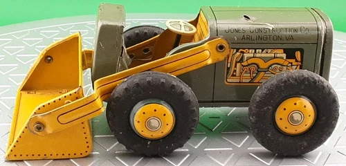 Vintage Marx Toys Tin Friction Hi-Lift Loader Jones Constr. Co. Arlington, VA