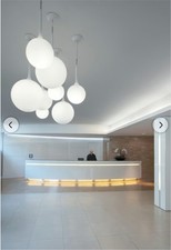 artemide castore pendant light opal glass white