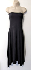 Gap Women's Strapless 4-In-1 Trapeze Dress Sz Small Black Foldover Jersey Casual