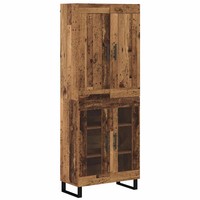 Highboard Altholz Massivholz Vintage Landhausstil 69,5X34X180 Cm