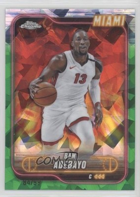 2024-25 Topps Chrome Sapphire Green 84/99 Bam Adebayo #33 3hd
