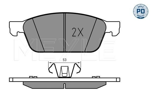 Bremsbelagsatz Scheibenbremse Vorne Meyle 025 255 5518 PD FÜR Ford BremsbelÄGe-image