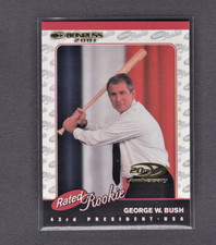 2001 DONRUSS UNRELEASED CARD #201 GEORGE BUSH RATED ROOKIE RARER THAN 1990 TOPPS. rookie card picture