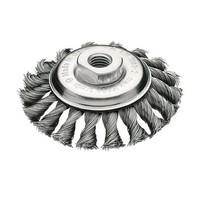 Lessmann ZopfkegelbüRste D.100Mm Gew.DrahtstäRke 0,5Mm Sta 12Mm 15000Min-¹