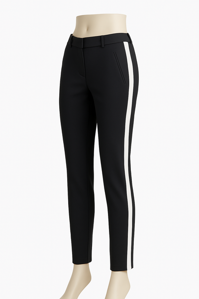 Vero Moda Damenhose Vmvictoria Ankle Pant Schwarz Weiß Gr. M L32 Neu-image