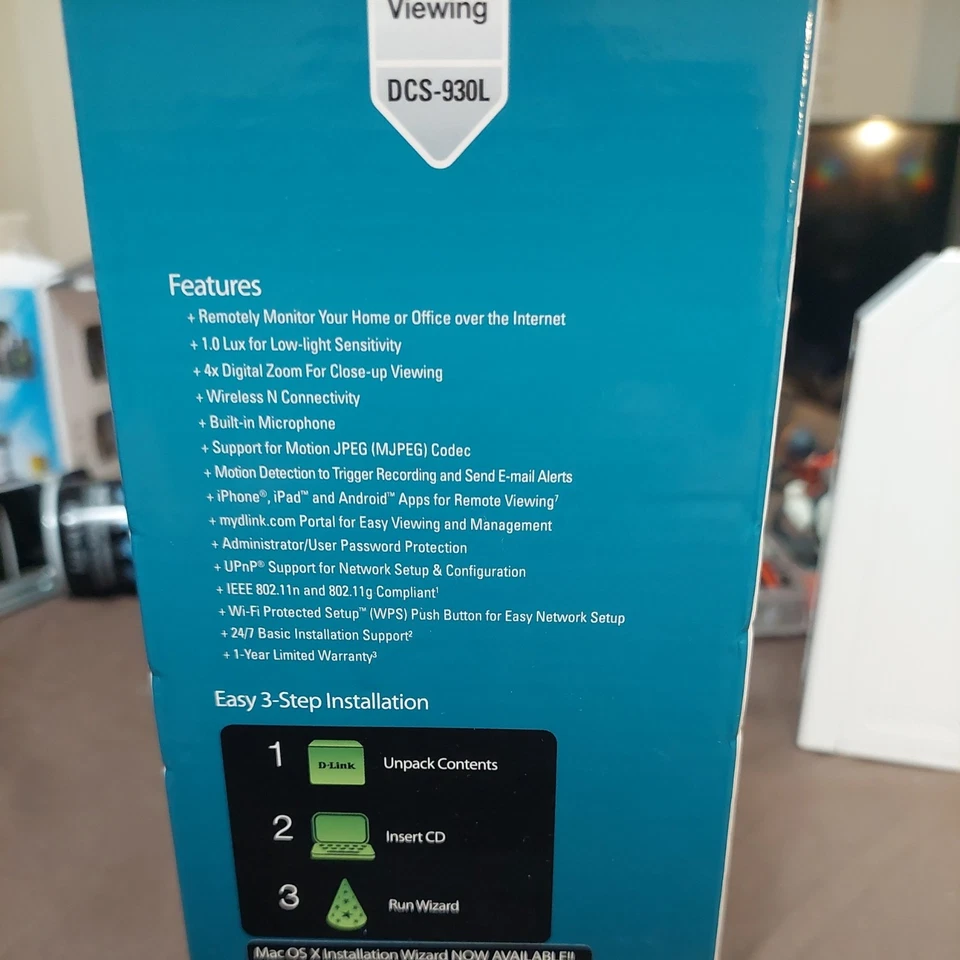 NEW D Link DCS-930L Network Camera Wi-Fi Home Security Viewing App Wireless - Image 4 of 4