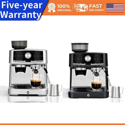 #ad 20 Bar Pressure Espresso Machine with Grinder 1.5L Water Tank Stainless Steel $218.49