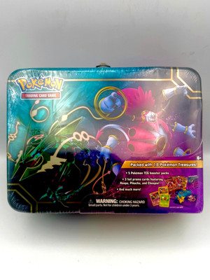 2015 Pokemon Collector Chest Rayquaza Hoopa Tin Sealed DENTED New
