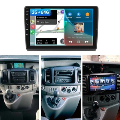 2+64GB Für Renault Trafic MK2 OPEL Vivaro A Carplay Autoradio Android 15 GPS BT