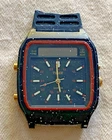 Vintage TIMEX V CELL Analog Digital Quartz Alarm Marathon Watch UNTESTED